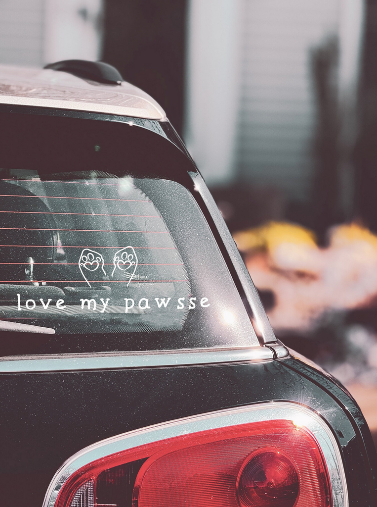 Love My Pawsse Car Decal