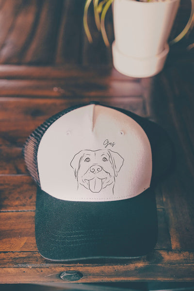 9 Colors! Custom Dog or Cat or Other Pet's Full Face Portrait Baseball Hat