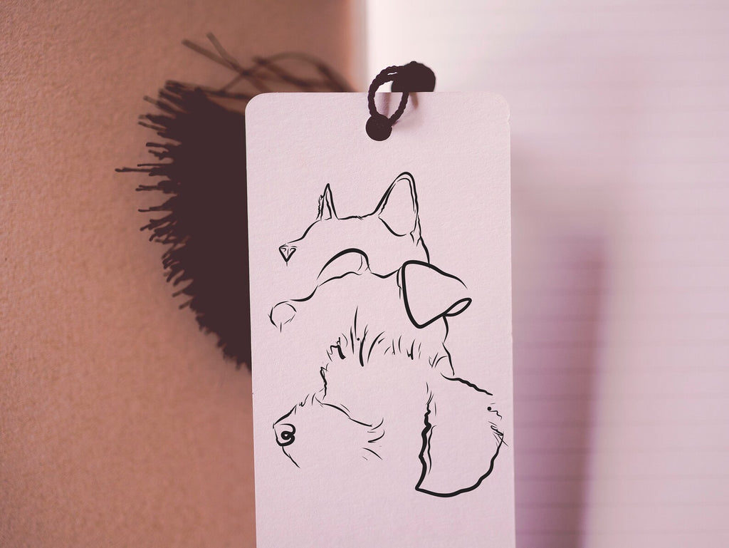 Multiple Custom Dog, Cat, or Other Pet's Side Profile Bookmark