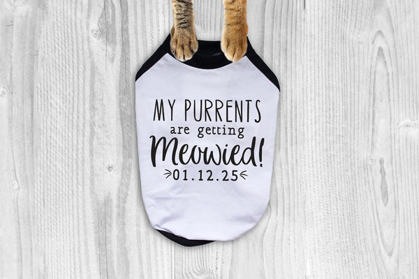 My Parents are Getting Married or My Purrents are Getting Meowied Dog or Cat Raglan
