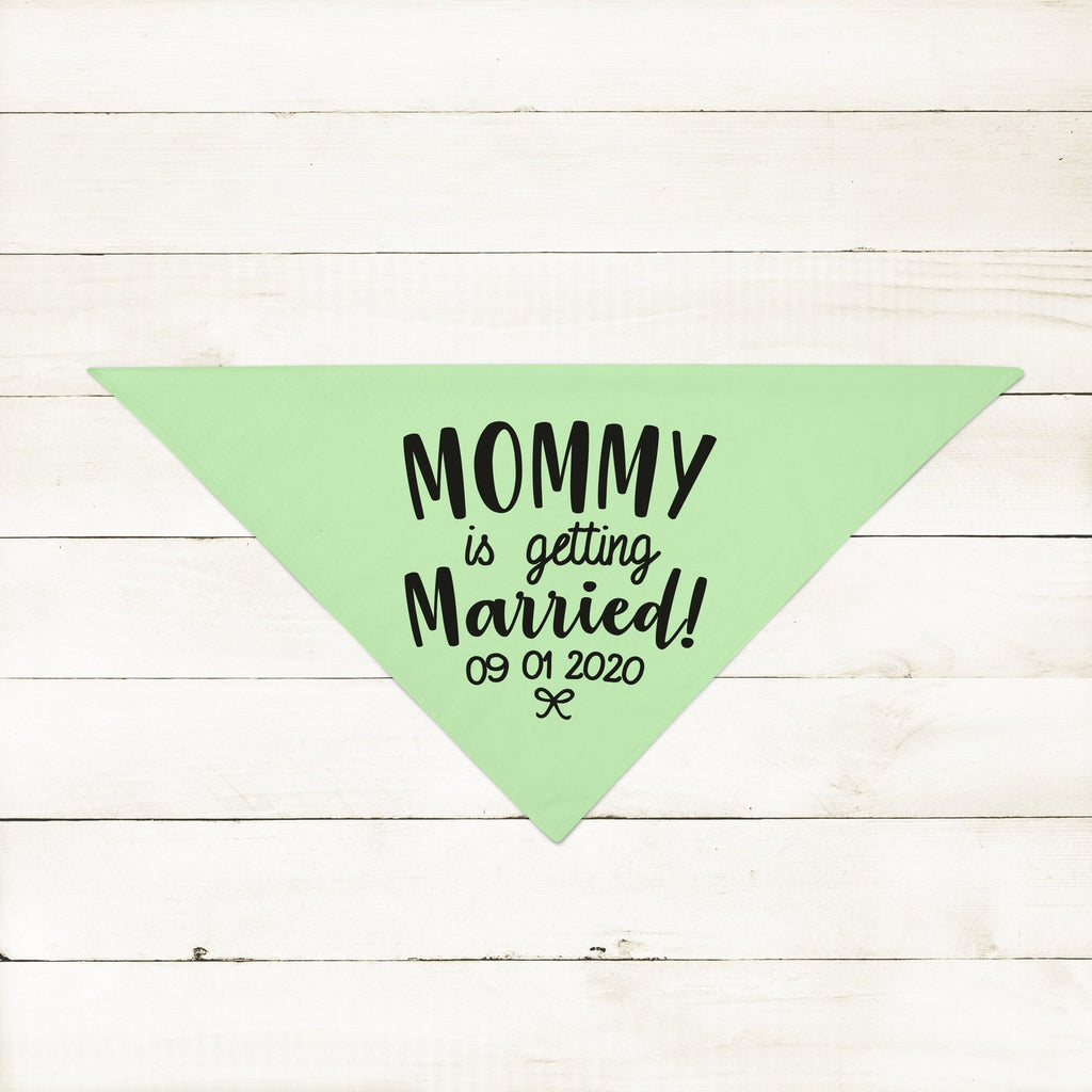 Custom My Parents are Getting Married Engagement Announcement Bandana in Mint Green