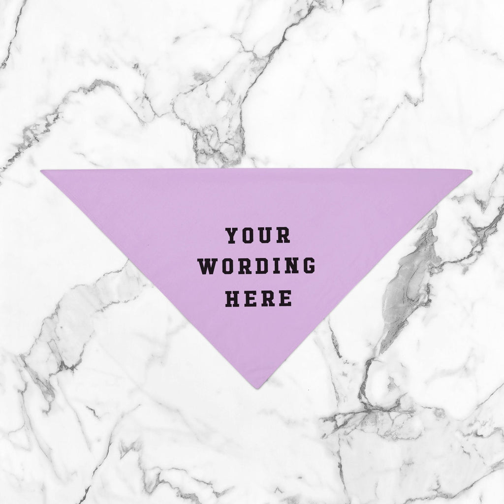 Your Personalized Custom Wording Letterboard Style Bandana in Lilac Purple