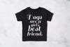 INFANT, TODDLER, or YOUTH Dogs are a Girl's Best Friend Kid's T-Shirt in Black