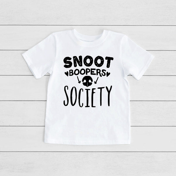 INFANT, TODDLER, or YOUTH Snoot Booper's Society Kid's T-Shirt in White