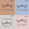 Custom Cat Ear Memorial Design Fee for Tattoos, DIY Projects, Etc. - Design Examples 5-8
