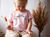 INFANT, TODDLER, or YOUTH Custom Dog or Cat Ears Flower Crown Outline Kid's T-Shirt in Light Pink