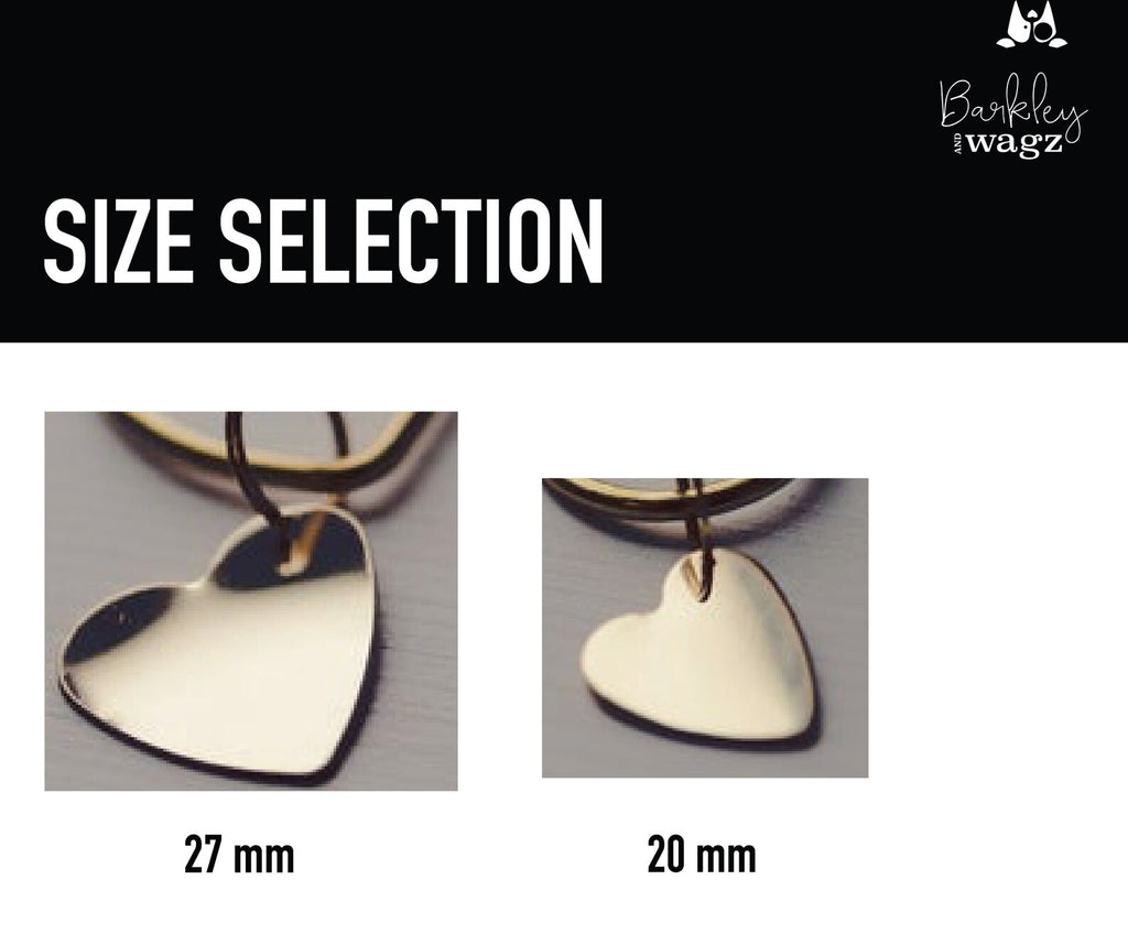 Barkley & Wagz - Size Selection: 27MM Heart or 20MM Heart