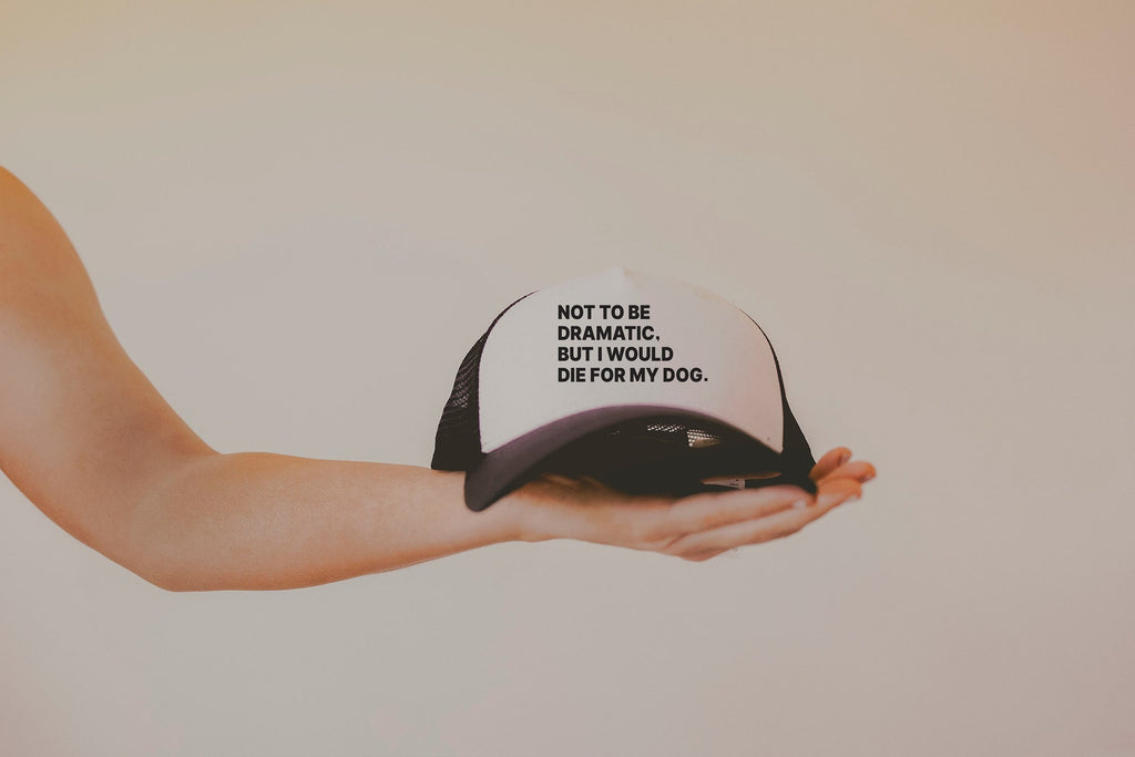 Custom Not to Be Dramatic, But I Would Die For My Dog/s Baseball Trucker Hat