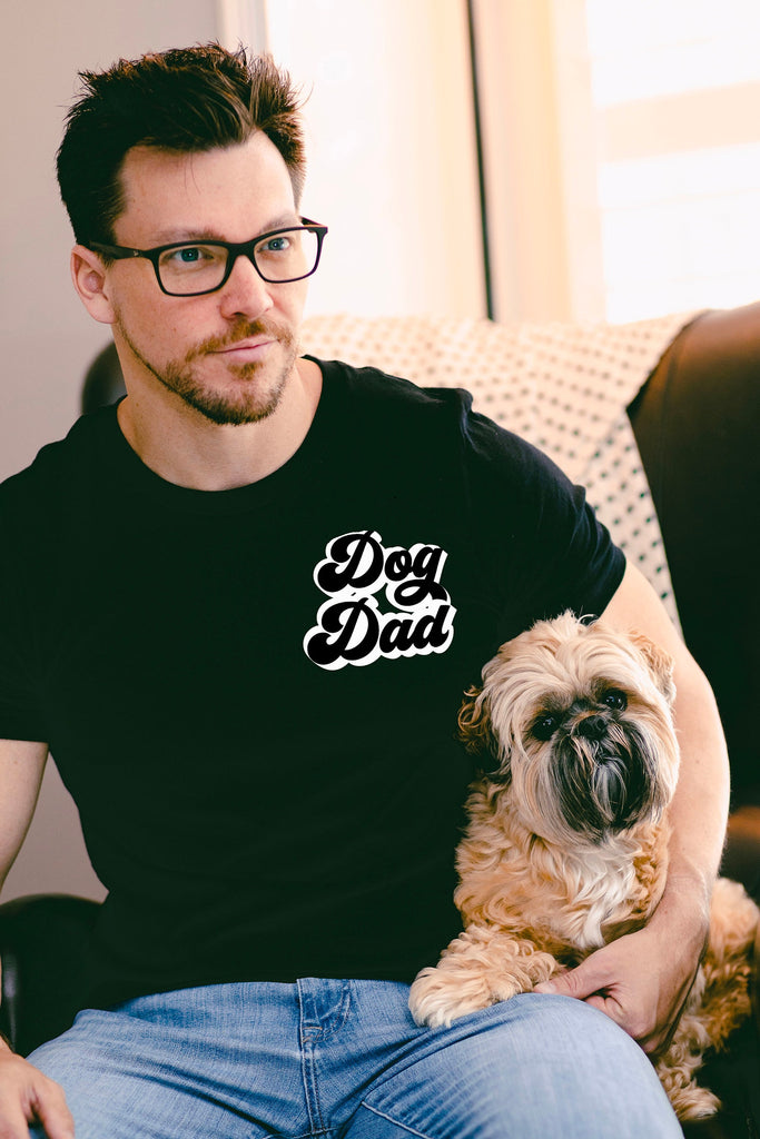That Dog Dad Outline Tattoo Inspired Tee - Black