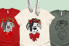 Dalmatian Long Sleeve or Short Sleeve Unisex Christmas T-Shirt