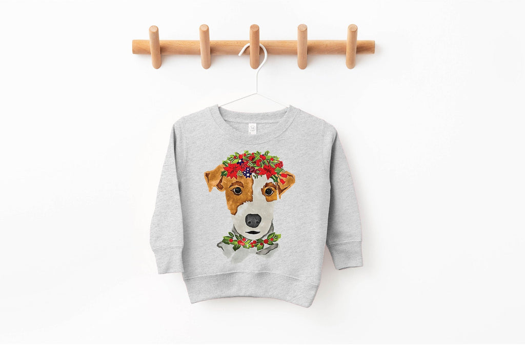 Jack Russell JRT Festive Christmas Pick a Style Toddler OR Youth Sweatshirt or Hoodie