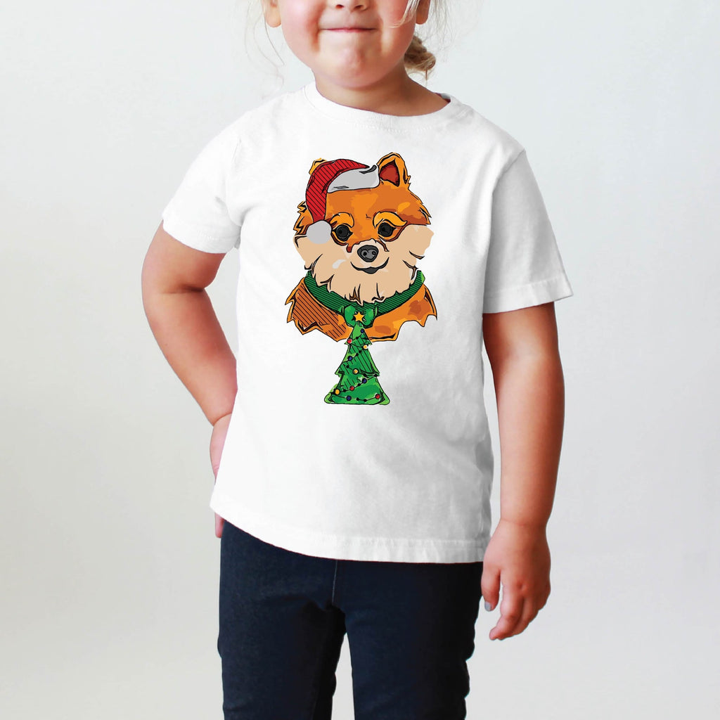 INFANT, TODDLER, or YOUTH Pomeranian Christmas Tee T-Shirt