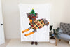 Miniature Pinscher Min Pin Festive Fleece Blanket or Woven Throw Christmas Blanket
