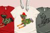 Min Pin Miniature Pinscher Elf Festive Long Sleeve or Short Sleeve Unisex Christmas Australian Shepherd T-Shirt