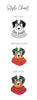 Barkley & Wagz Style Chart for Australian Shepherd - Vector, Watercolor, Cartoon