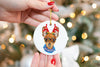 Custom Single or Set of Chihuahua Ceramic Christmas Ornaments