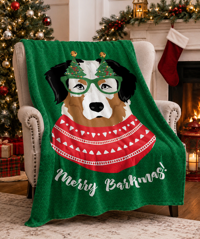 Great Dane Christmas Blanket