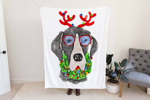Great Dane Christmas Blanket