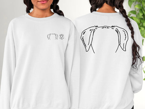 Front and Back Dog Ears Sweatshirt