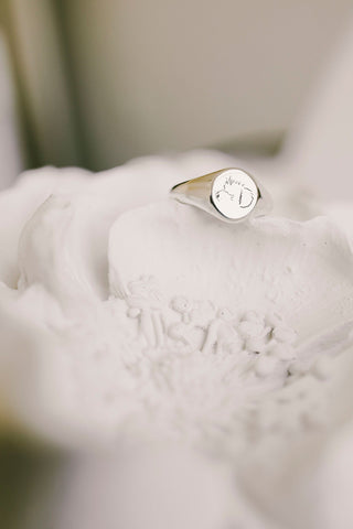 Custom Pet Side Profile Signet Ring