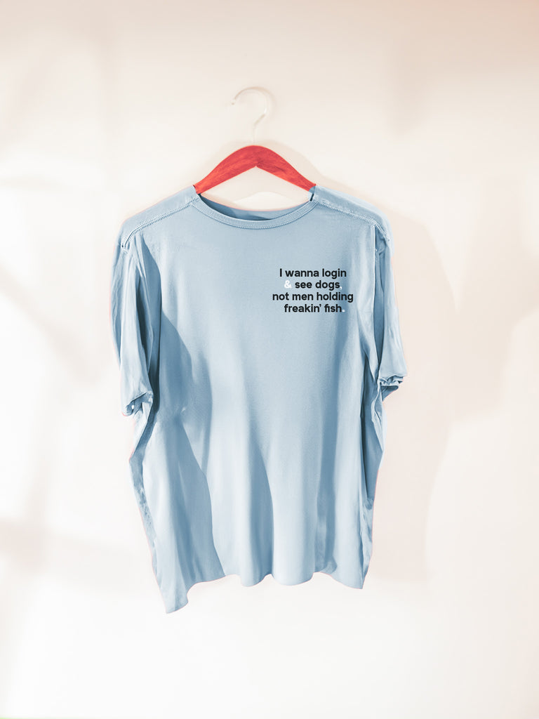 Pet Parent Funny Tee in Light Blue