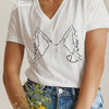 Barkley's Basics - The Custom Pet Ears V-Neck in White