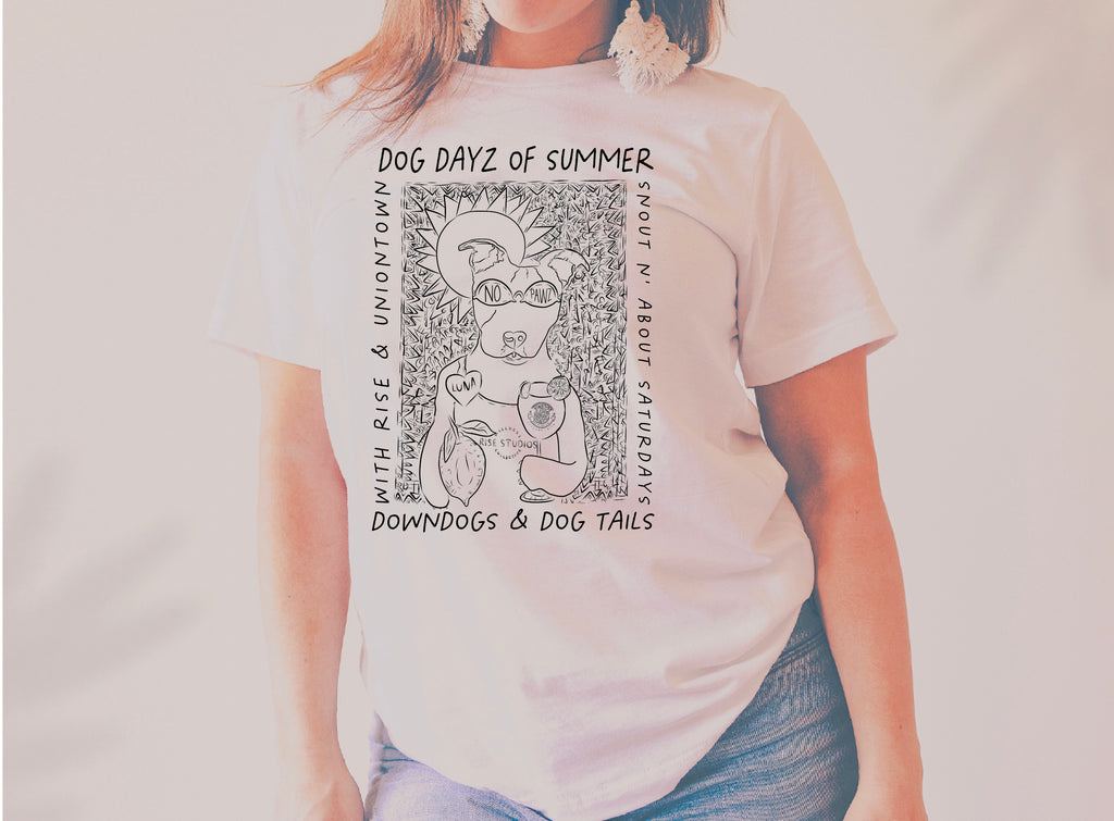 The Luna: EVENT TEE For Volunteers - DOG DAYZ OF SUMMER DOWNDOGS & DOG TAILS SNOUT N' ABOUT SATURDAYS WITH RISE AND UNIONTOWN