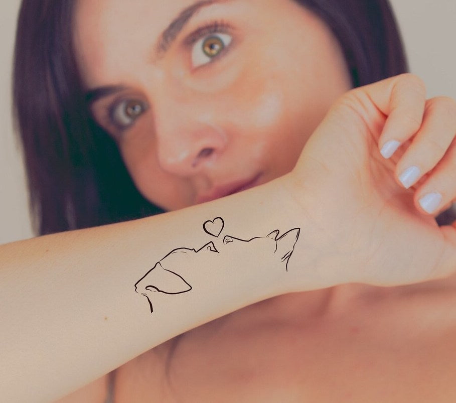 Custom Temporary Dog Ears Tattoos