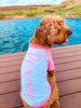 Personalized Pet Name Custom Dog Raglan Tee in Pink