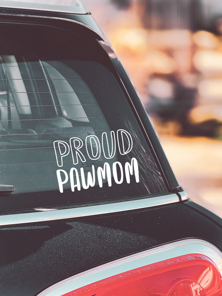 Proud Pawmom Car Decal