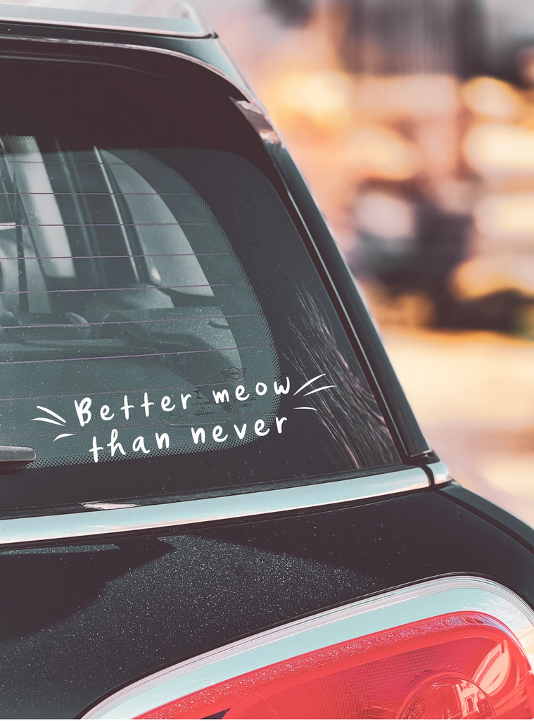 Better Meow than Never Car Decal