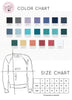 Comfort Colors Sweatshirt Color/Size Chart