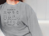 Dog Anatomy Comfort Colors Sweatshirt in Gray