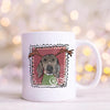 Custom Christmas Pet Portrait Stamp Festive Mug - Reindeer
