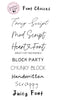 Font Chart for names - BWagz