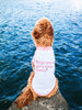 Customized Wording Custom Dog Raglan Tee in Pink/White - "Dogs are a Girl's Best Friend"