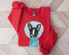 Custom Snow Globe Pet Portrait Kid's Sweatshirt - Red Crewneck