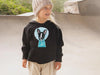 Custom Snow Globe Pet Portrait Kid's Sweatshirt - Black Hoodie