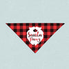 Santa Paws Christmas Buffalo Check Bandana