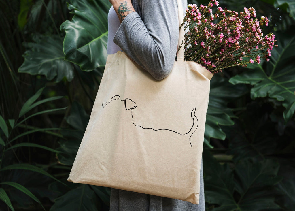 Custom Side Profile with Tail Tote Bag
