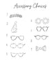 ACCESSORY CHOICES - Flower Crown, Birthday Party Hat, Assorted Sunglasses and Eyeglasses, Bow Tie