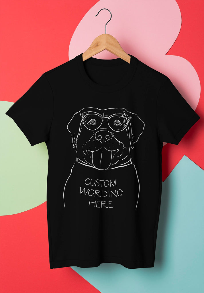 INFANT, TODDLER, or YOUTH Custom Full Face Pet Portrait with Personalized Wording Kid's T-Shirt