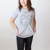 INFANT, TODDLER, or YOUTH Custom Full Face Pet Portrait with Flower Glasses Kid's T-Shirt