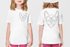 INFANT, TODDLER, or YOUTH Custom Full Face Pet Portrait with Flower Glasses Kid's T-Shirt