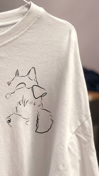 Custom Multiple Side Profile Portraits Dog, Cat, or Other Pet Unisex T-Shirt