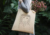 Custom Flower Crown Pet Portrait Tote Bag