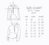 Bella + Canvas - 3719 Sponge Fleece Hooded Sweatshirt - Size Chart for XS, S, M, L, XL, 2Xl - Chest + Length