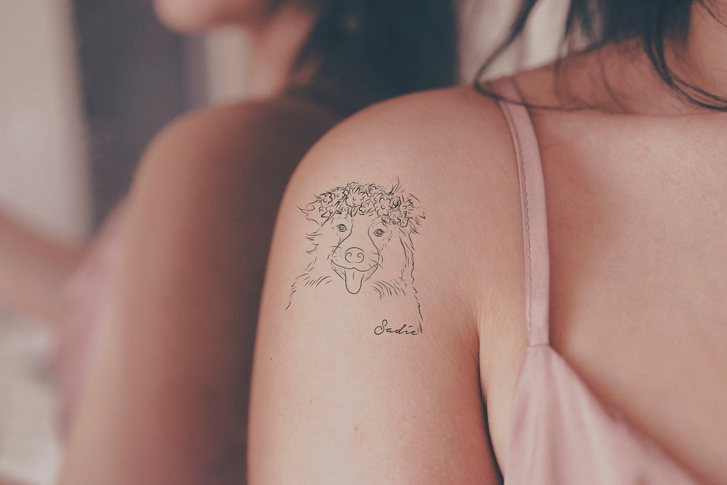 Tattoo uploaded by eyeKANDI ink • #portrait #eyekandiink #lisettemartinez # tattoo #art #realism #portrait #bng #blackandgrey #dog #floral #flowers  #single needle • Tattoodo
