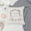 Personalized Book Lover Pet Ears Outline Tattoo Inspired Pillow Cover