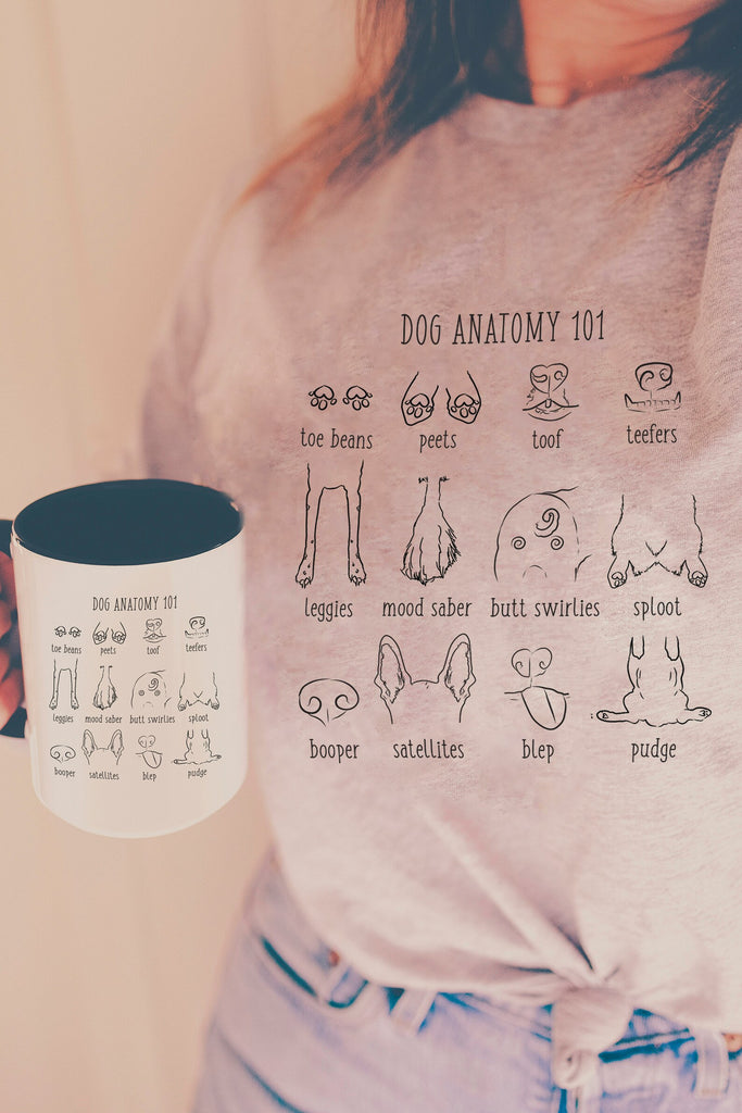 Dog Anatomy 101 Funny Diagram Mug